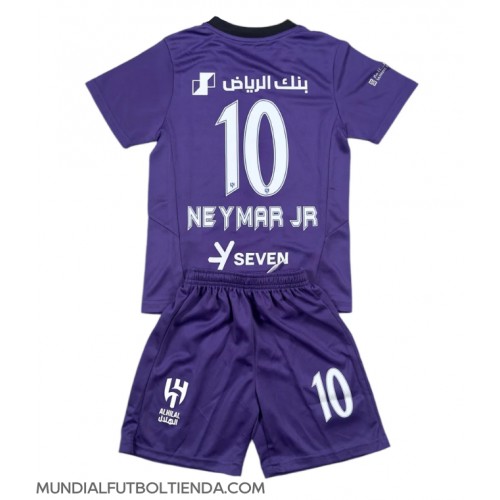 Camiseta Al-Hilal Neymar Jr #10 Tercera Equipación Replica 2024-25 para niños mangas cortas (+ Pantalones cortos)
